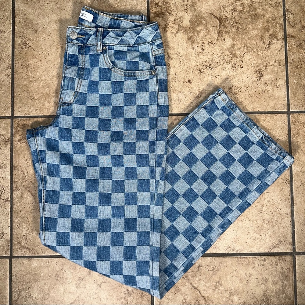 Forever21 Checkered Jeans